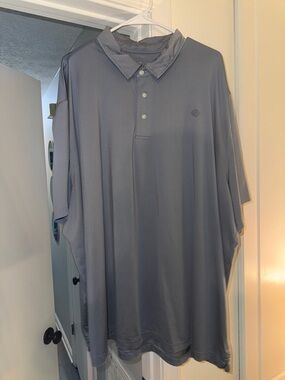 ZELOS Men's Steel Gray Performance Polo